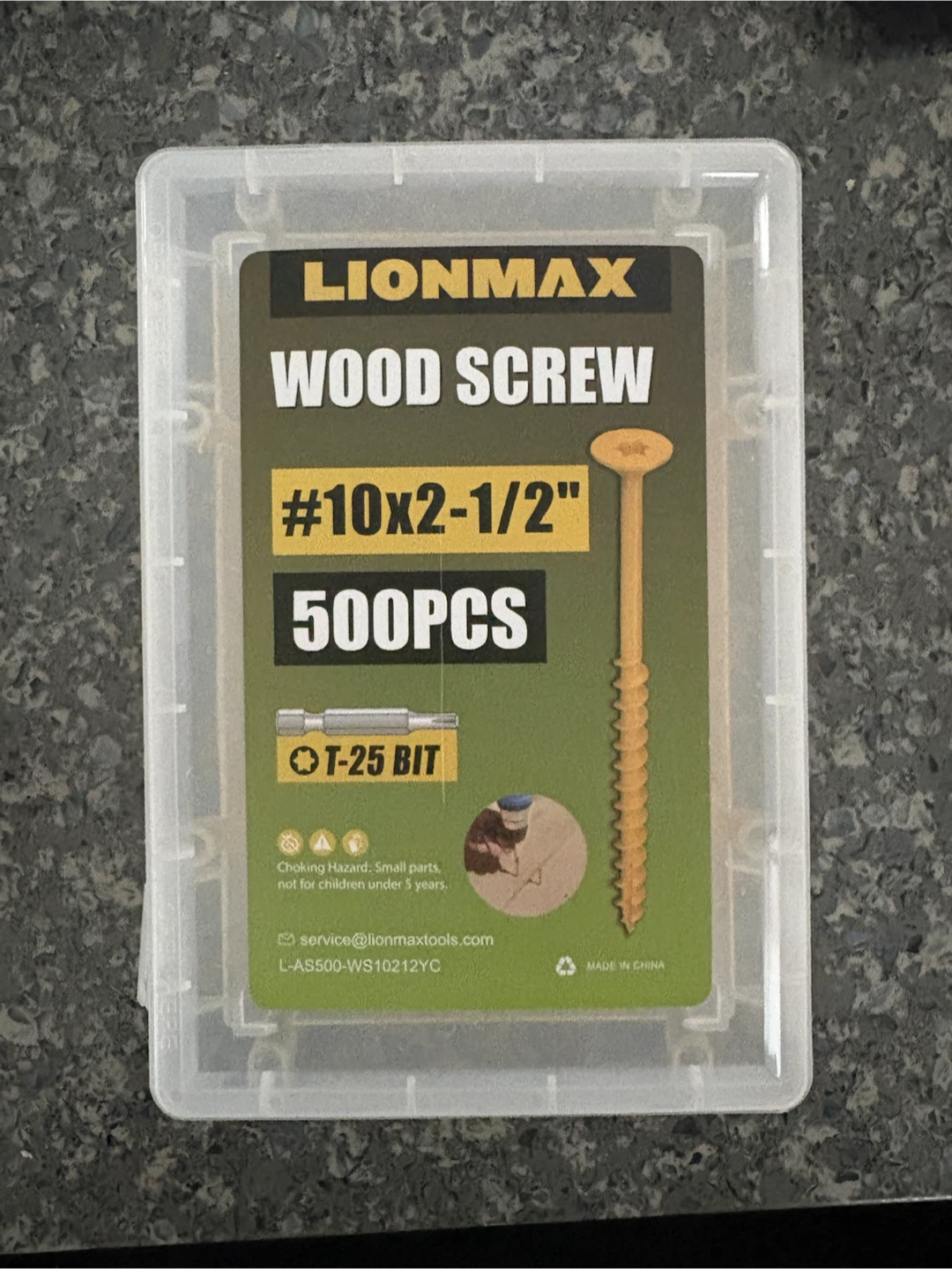 Lionmax Wood Screws #10x2-1/2 inch 500PCS