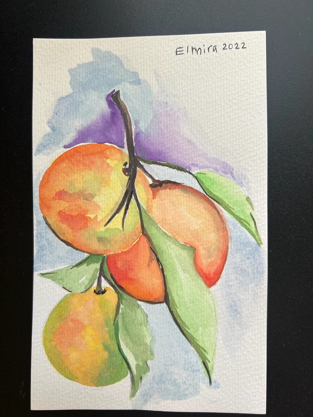 Elmira 2022 original fruit watercolour painting
