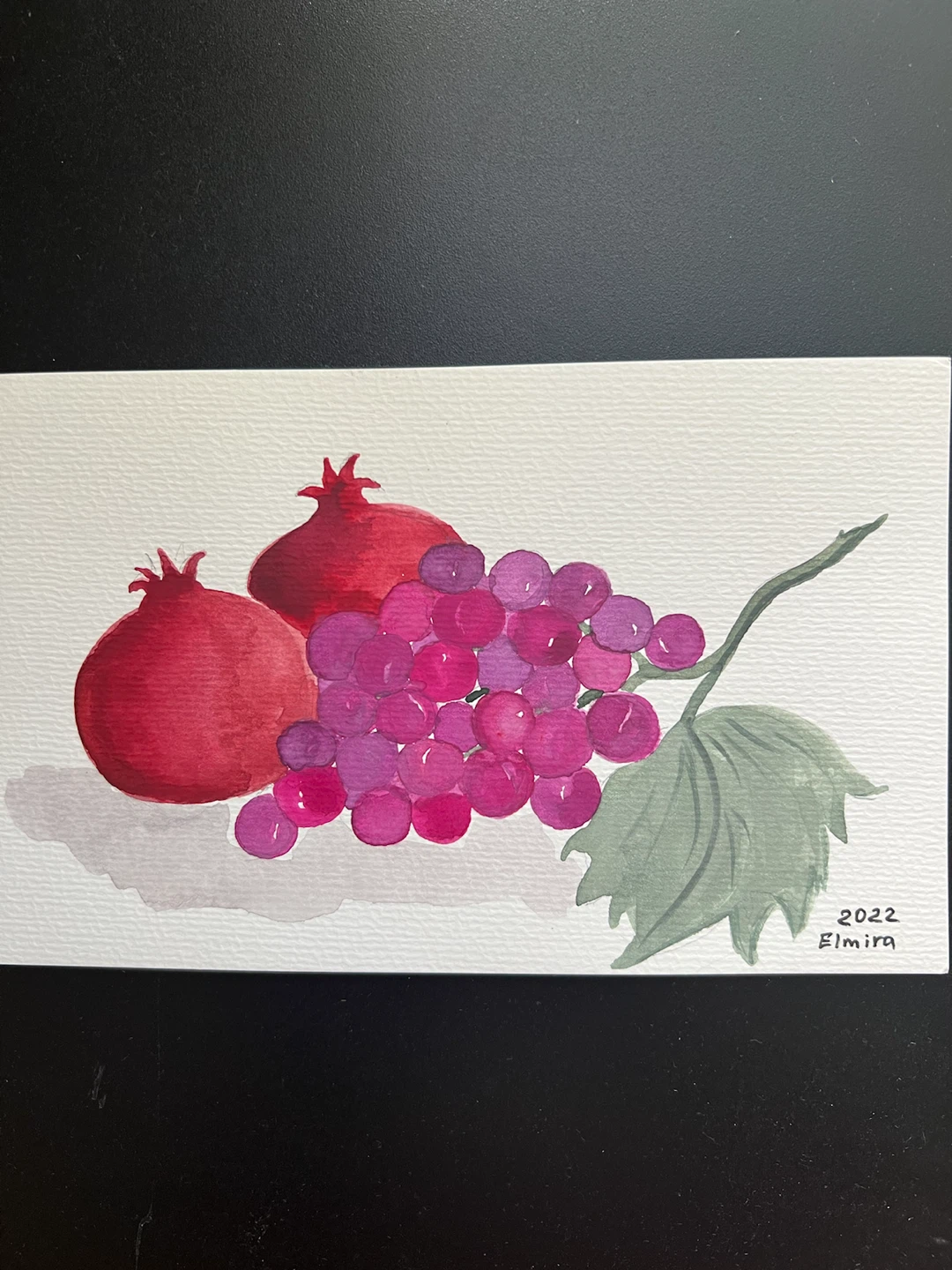 Original Hand-Painted Fruit Still Life Artwork
