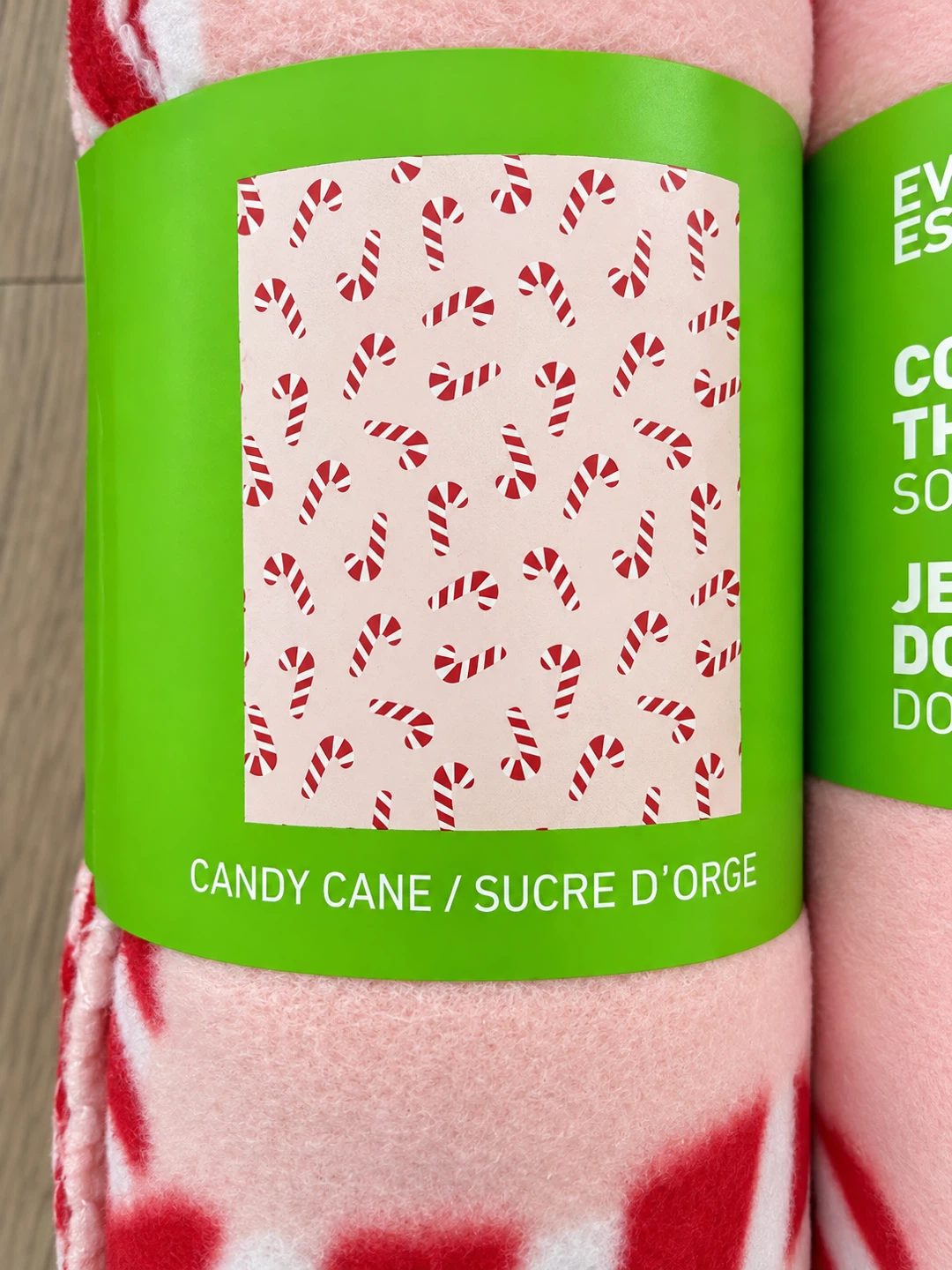 Brand New Candy Cane Christmas Fleece Throw Blanket – 50” x 60” - photo 2