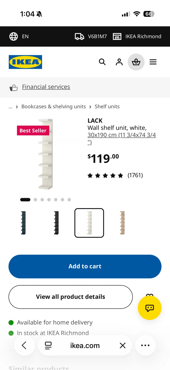 IKEA LACK Wall Shelf Unit - White - photo 2