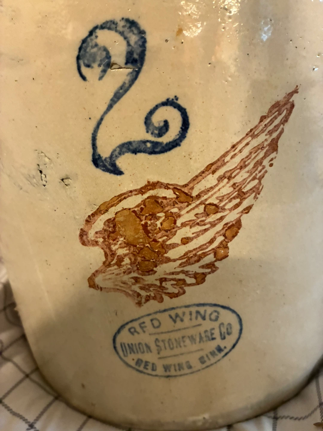 Vintage Red Wing Union Stoneware 2 Gallon Crock - photo 2