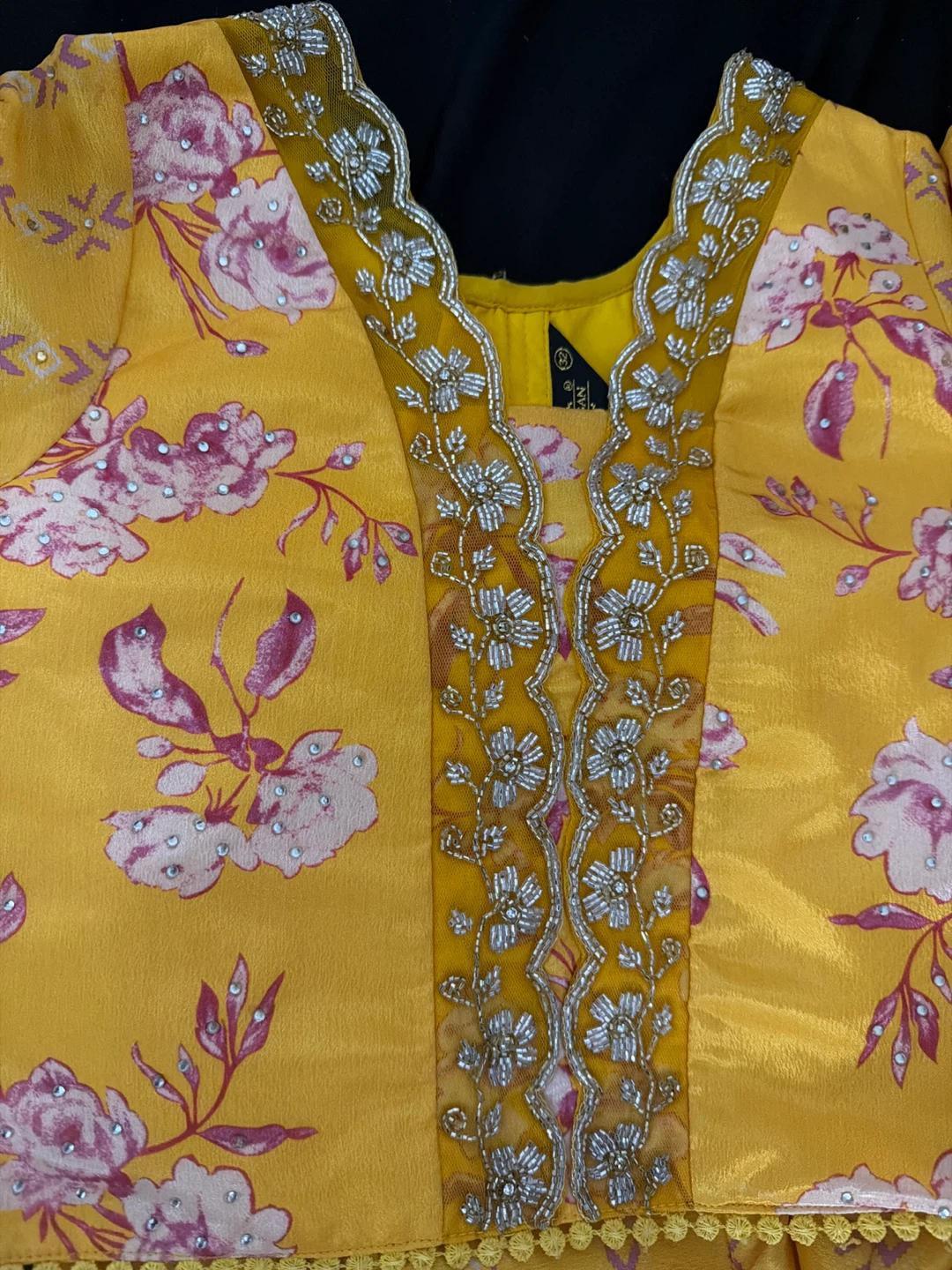 Yellow Floral Indian Ethnic Suit Set - photo 2