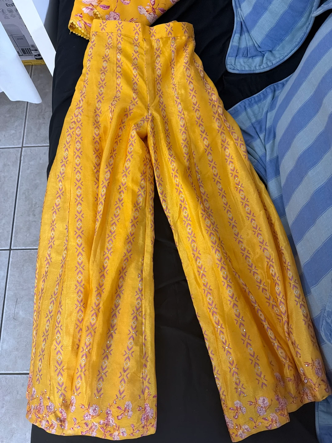 Yellow Floral Indian Ethnic Suit Set - photo 5