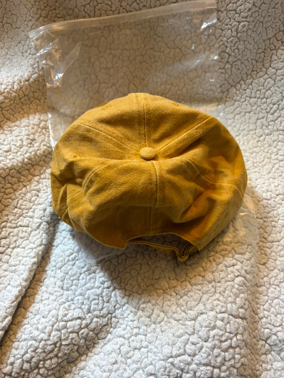 Mustard Yellow Cotton Baseball Cap - photo 3