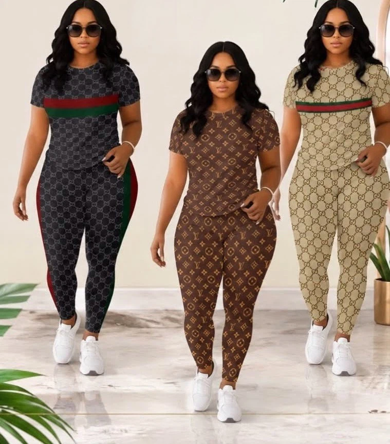 Women's Monogram Print Two-Piece Set