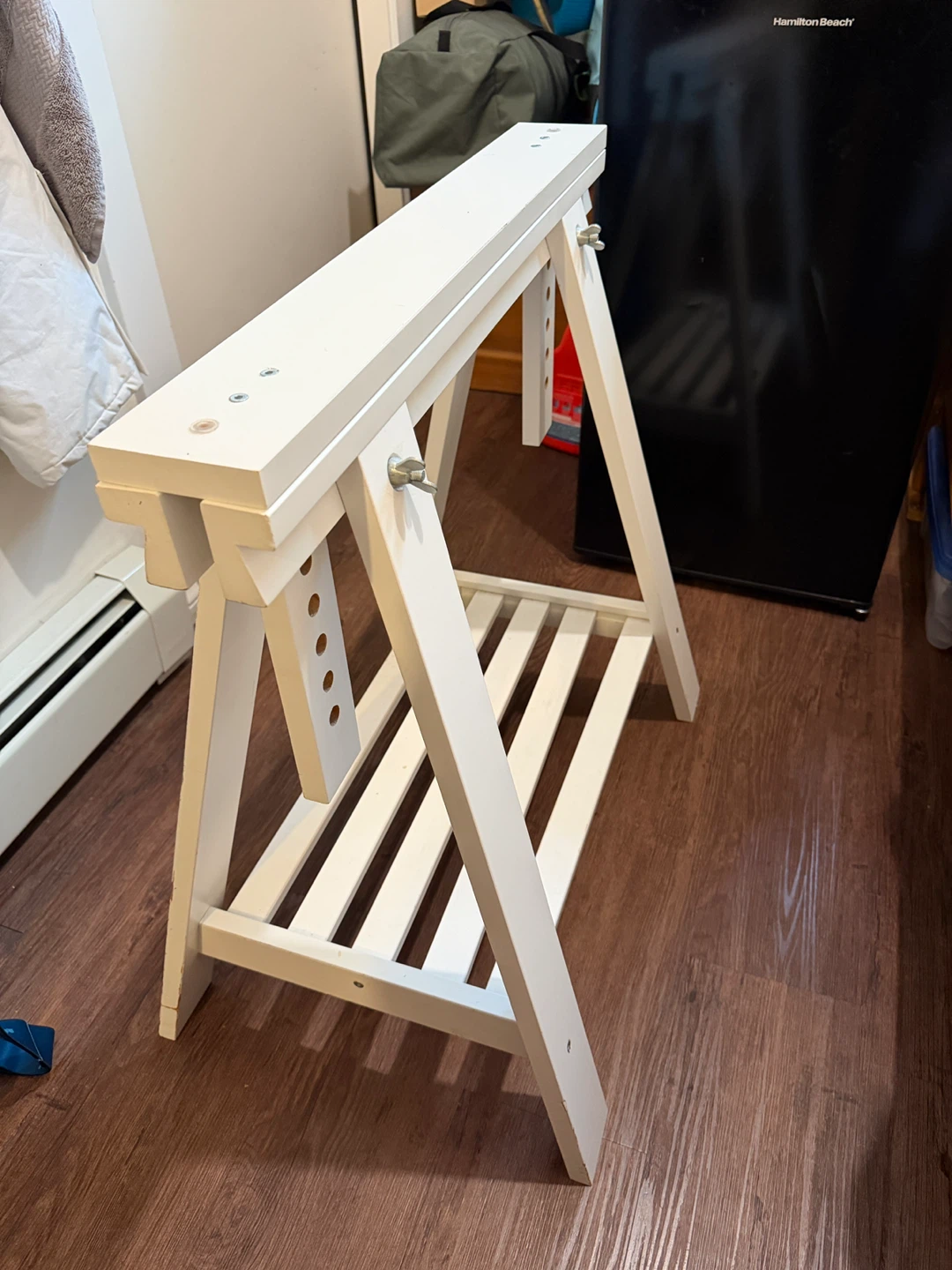 White Adjustable Wooden Trestle - photo 2