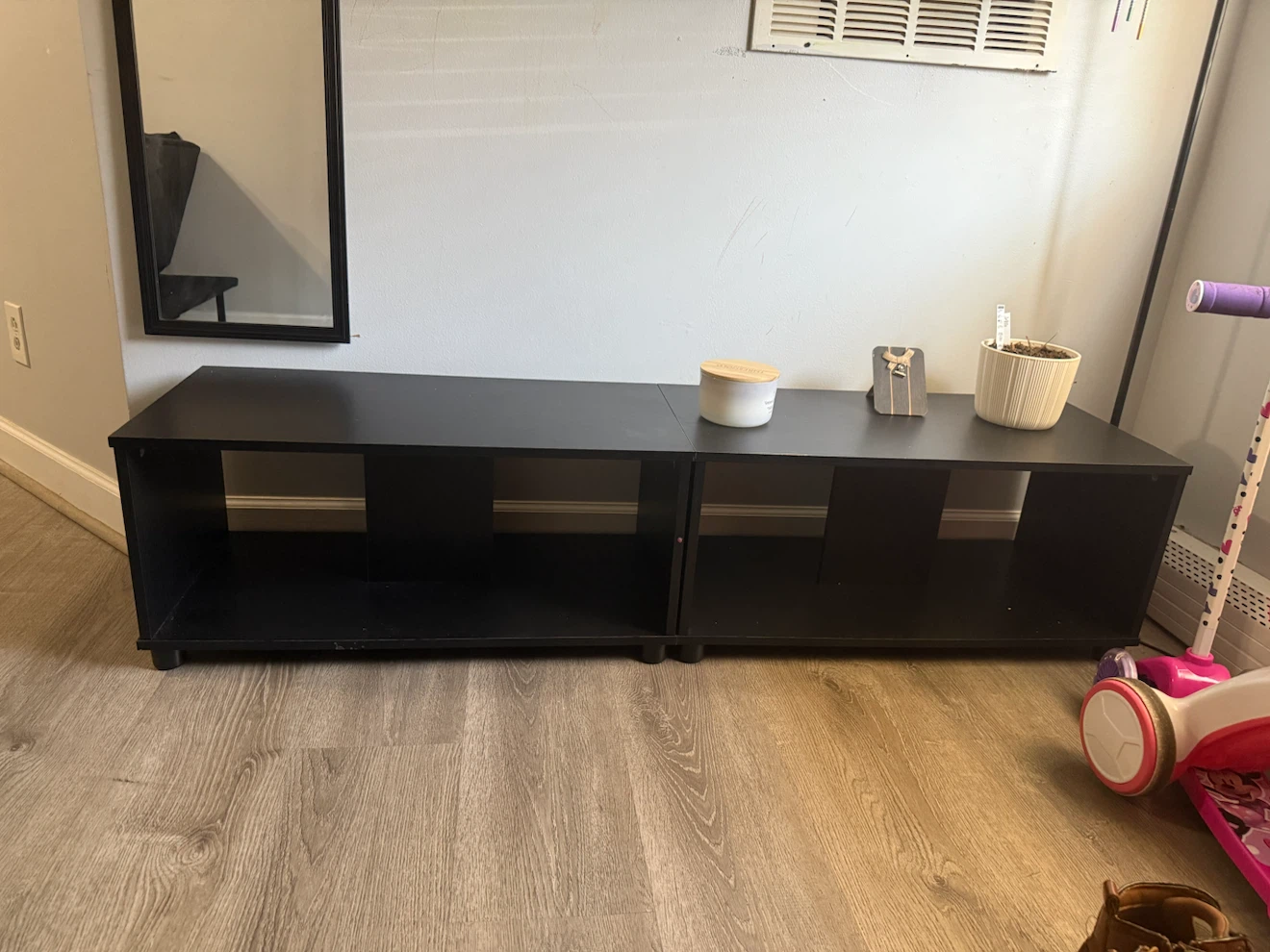 Black Media Console Table - photo 3