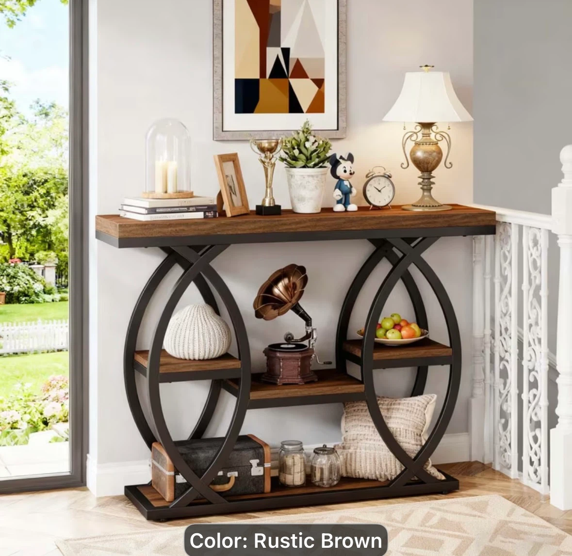 Rustic Brown Console Table – Brand New - photo 2