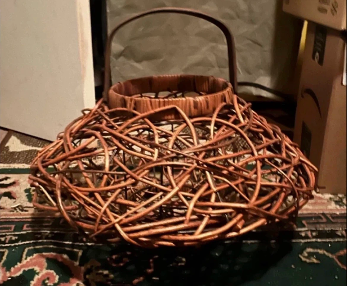Two Wicker Basket with Handle - photo 2
