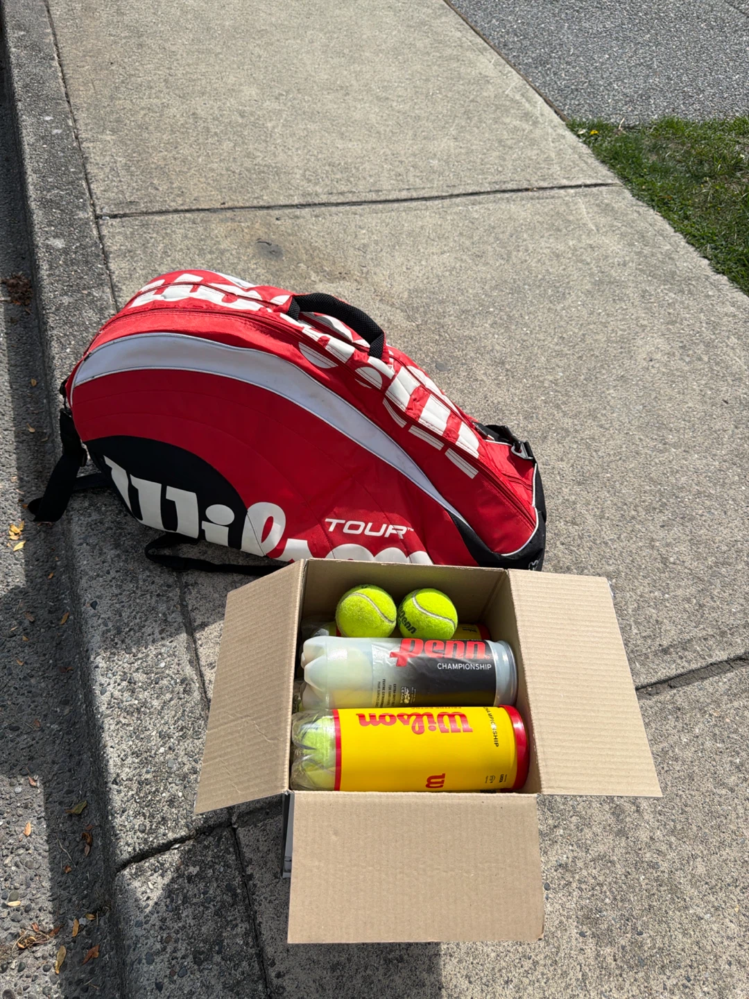 Wilson Tour Tennis Bag and Assorted Tennis Balls