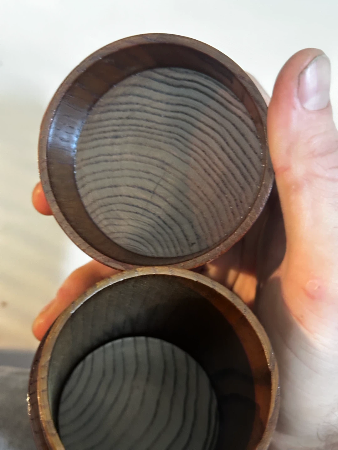 Japanese Tea Caddy Cherry Bark Kotobuki Wooden Matcha Canister - photo 5