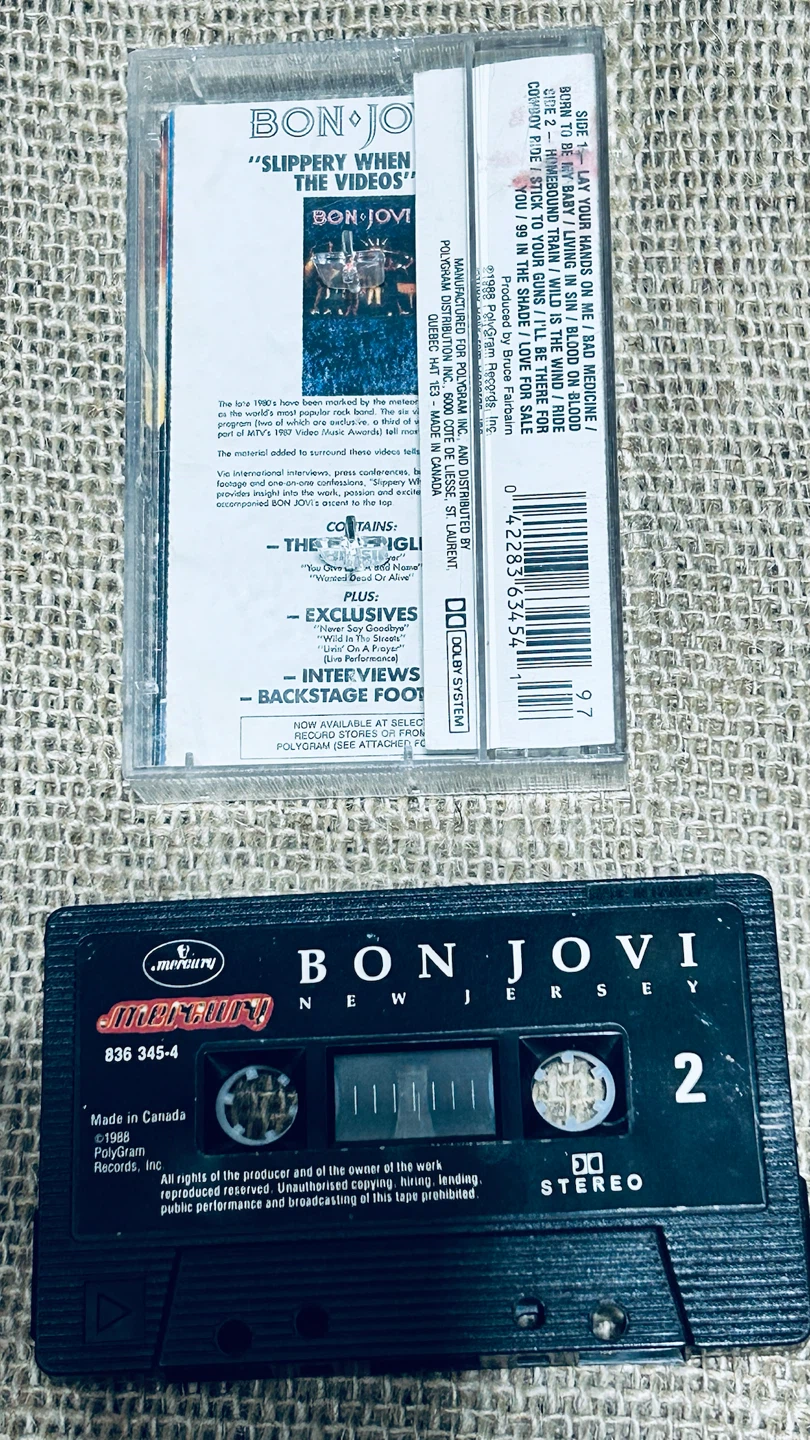 Vintage Bon Jovi – New Jersey Cassette Tape 1988 – Tested - photo 2