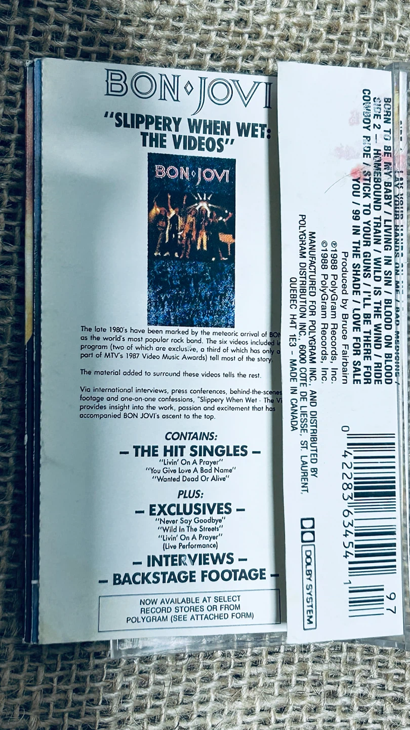 Vintage Bon Jovi – New Jersey Cassette Tape 1988 – Tested - photo 3