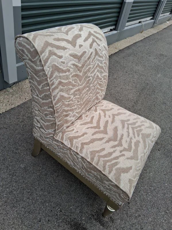 Armless Upholstered Accent Chair - photo 2