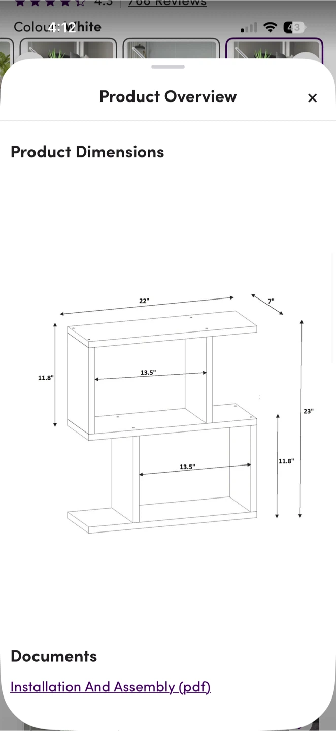 Floor shelf end table - photo 5