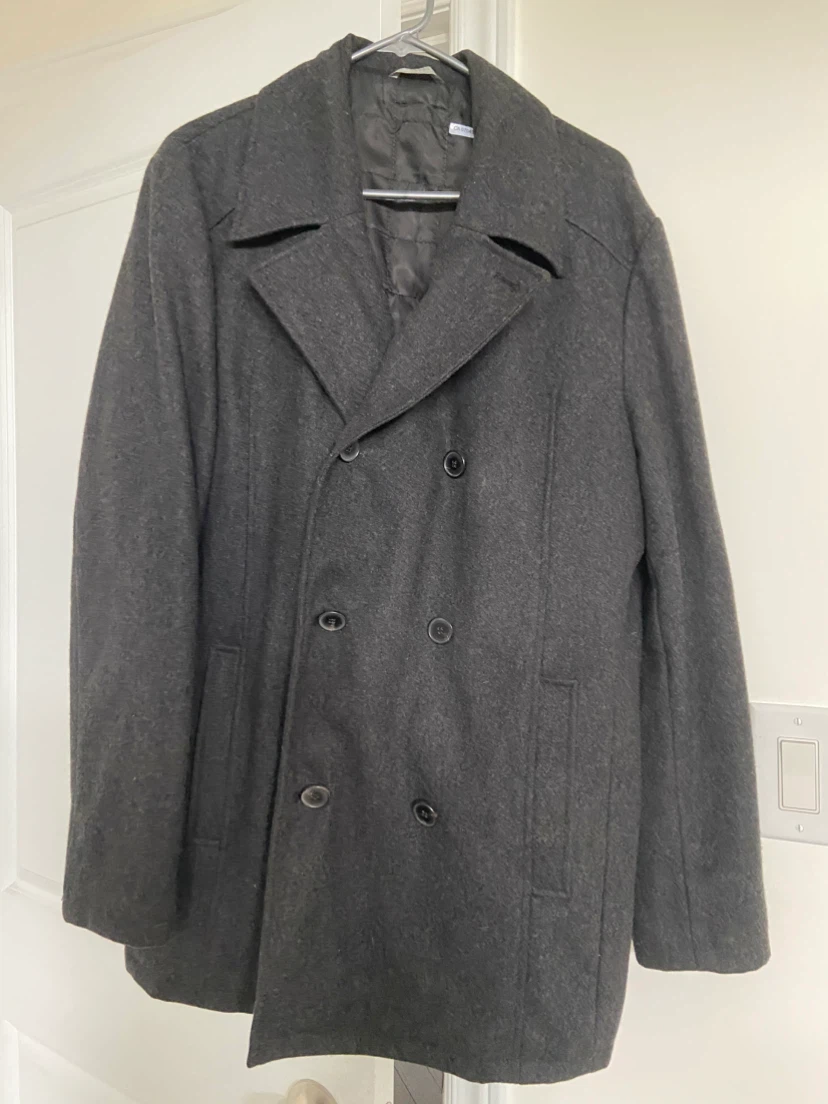 Oakley Charcoal Wool Blend Peacoat