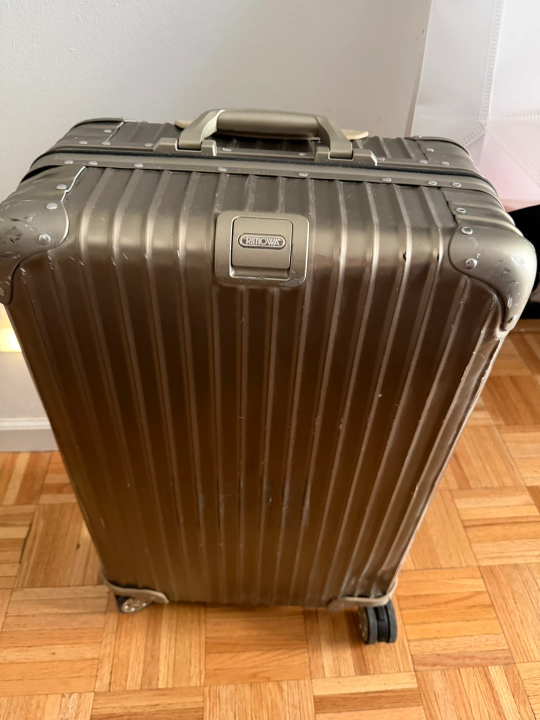 Rimowa Gold Aluminum Luggage Suitcase
