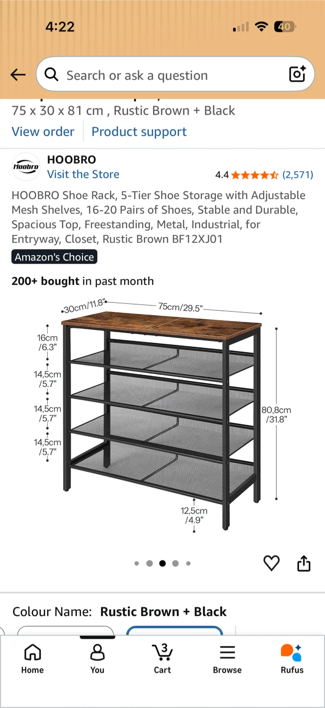 HOOBRO 5-Tier Shoe Rack