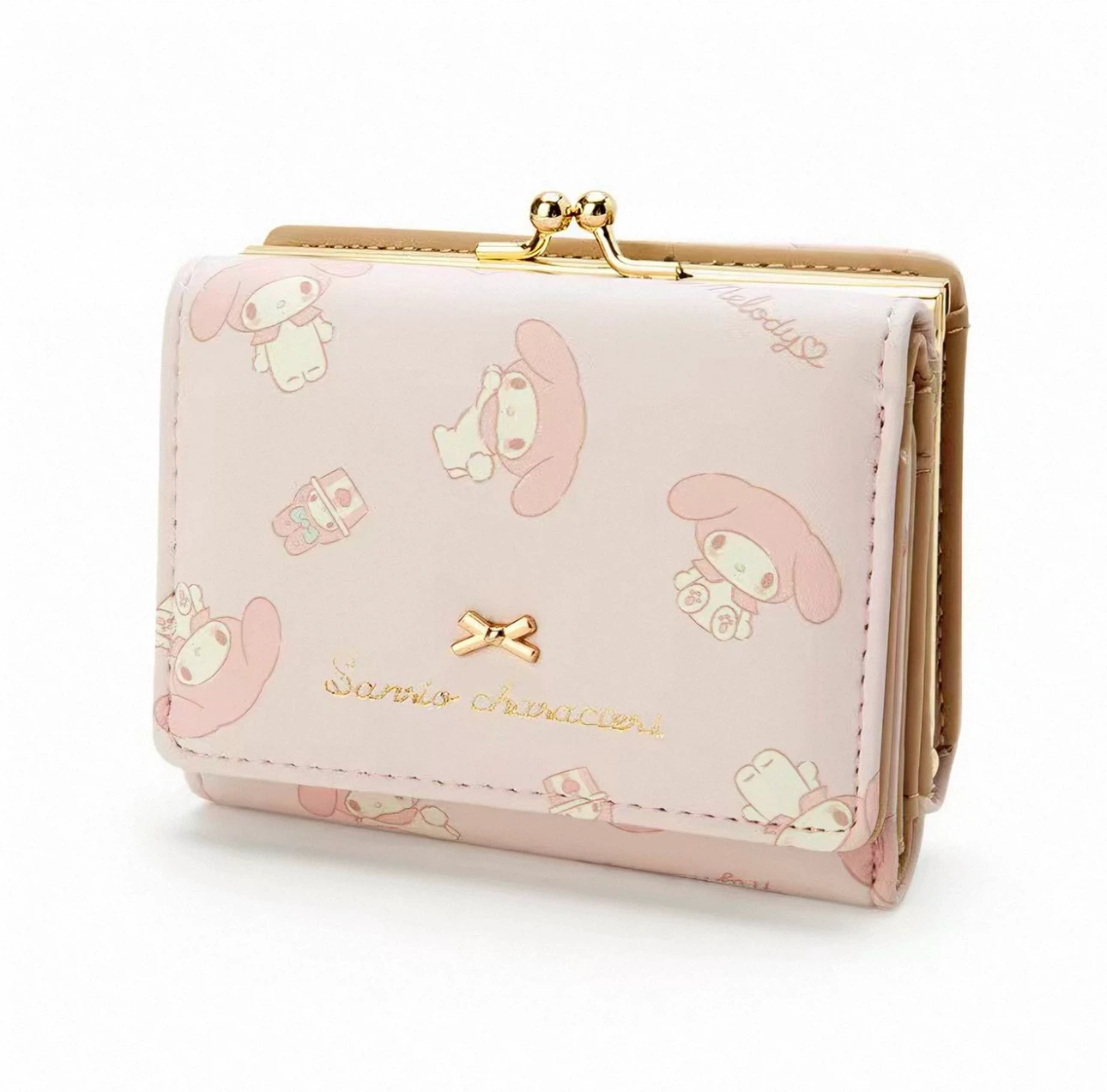 Sanrio My Melody Kiss-Lock Tri-Fold Mini Wallet