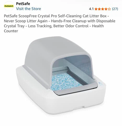 PetSafe ScoopFree Crystal Pro Self-Cleaning Litter Box