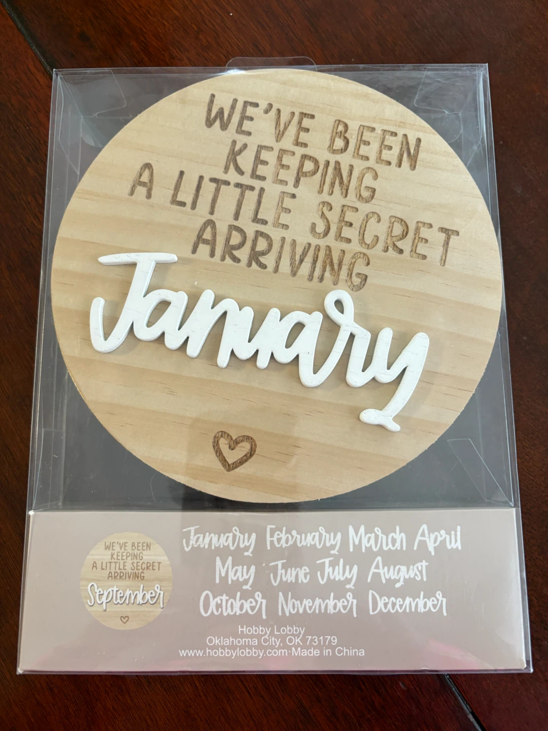 Hobby Lobby Pregnancy Announcement Sign