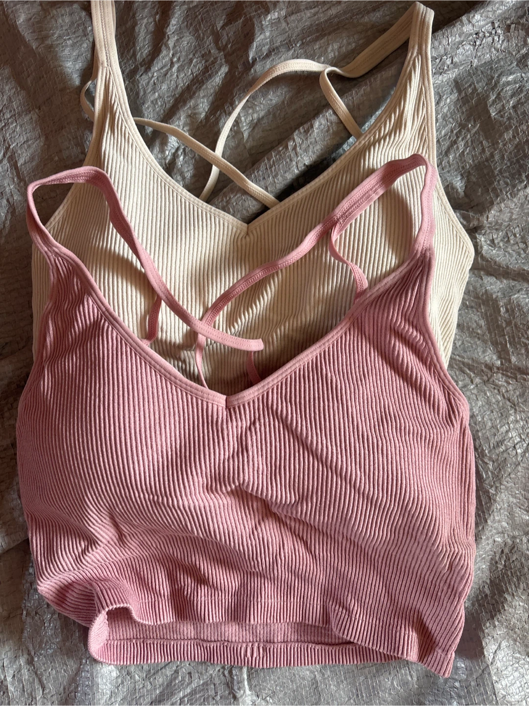 Lemon Ribbed sports bras , Large