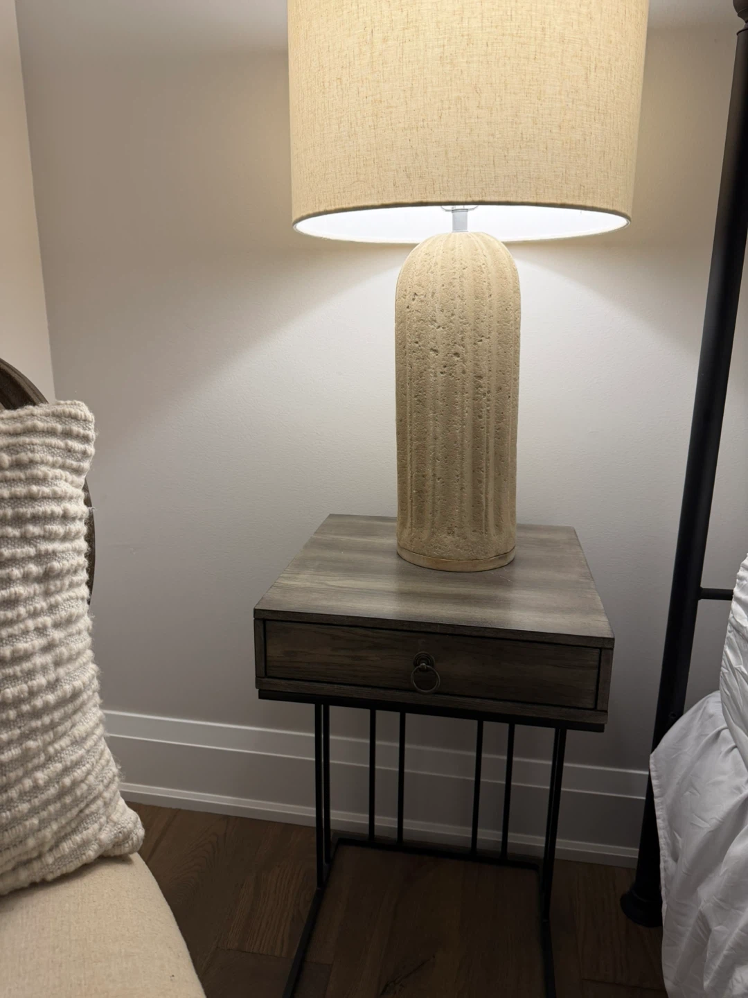 Nightstand with built in electrical outlet