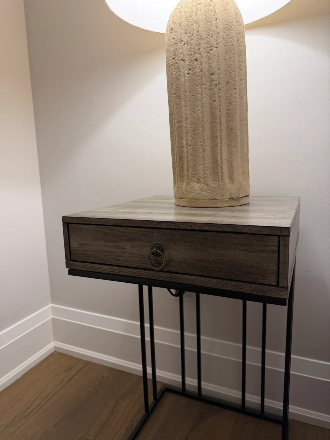 Nightstand with built in electrical outlet - photo 2