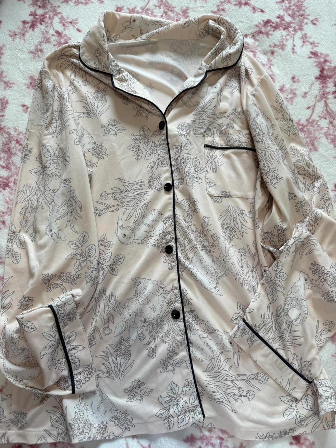 Cream Rabbit Print Pyjama - photo 2