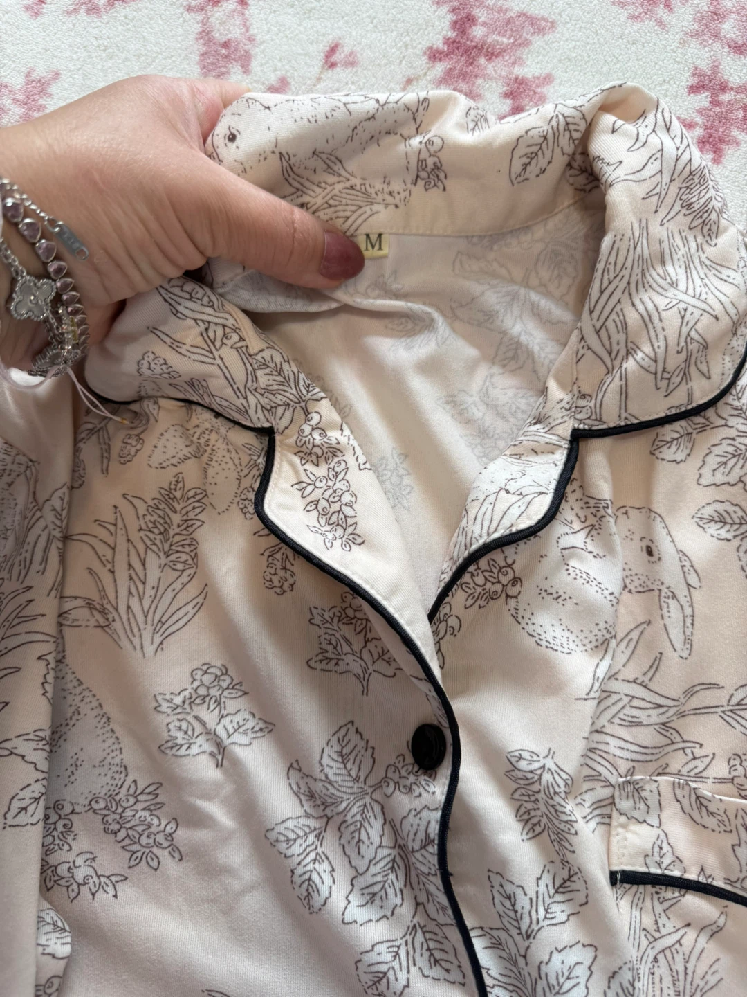 Cream Rabbit Print Pyjama - photo 3