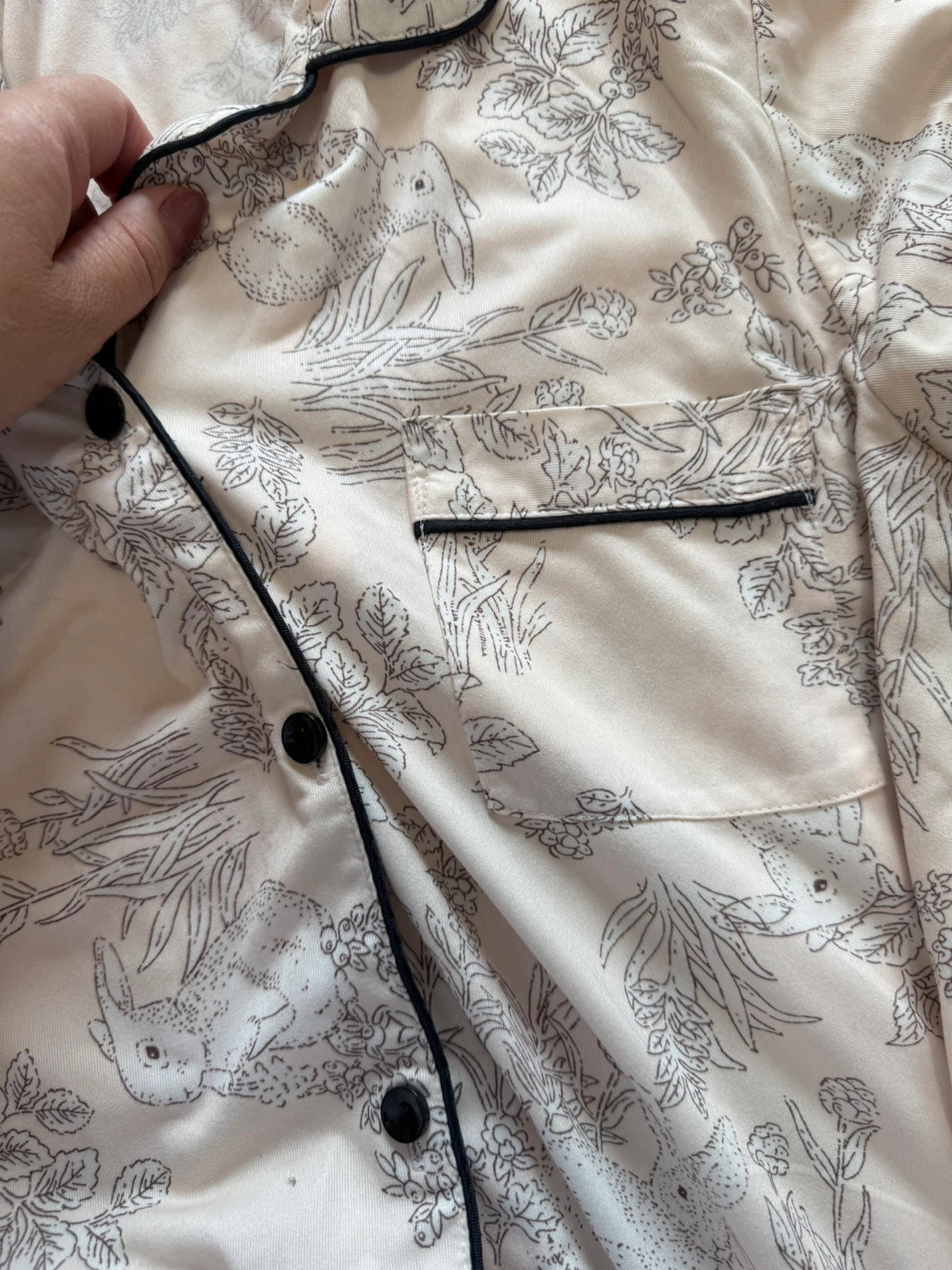 Cream Rabbit Print Pyjama - photo 4