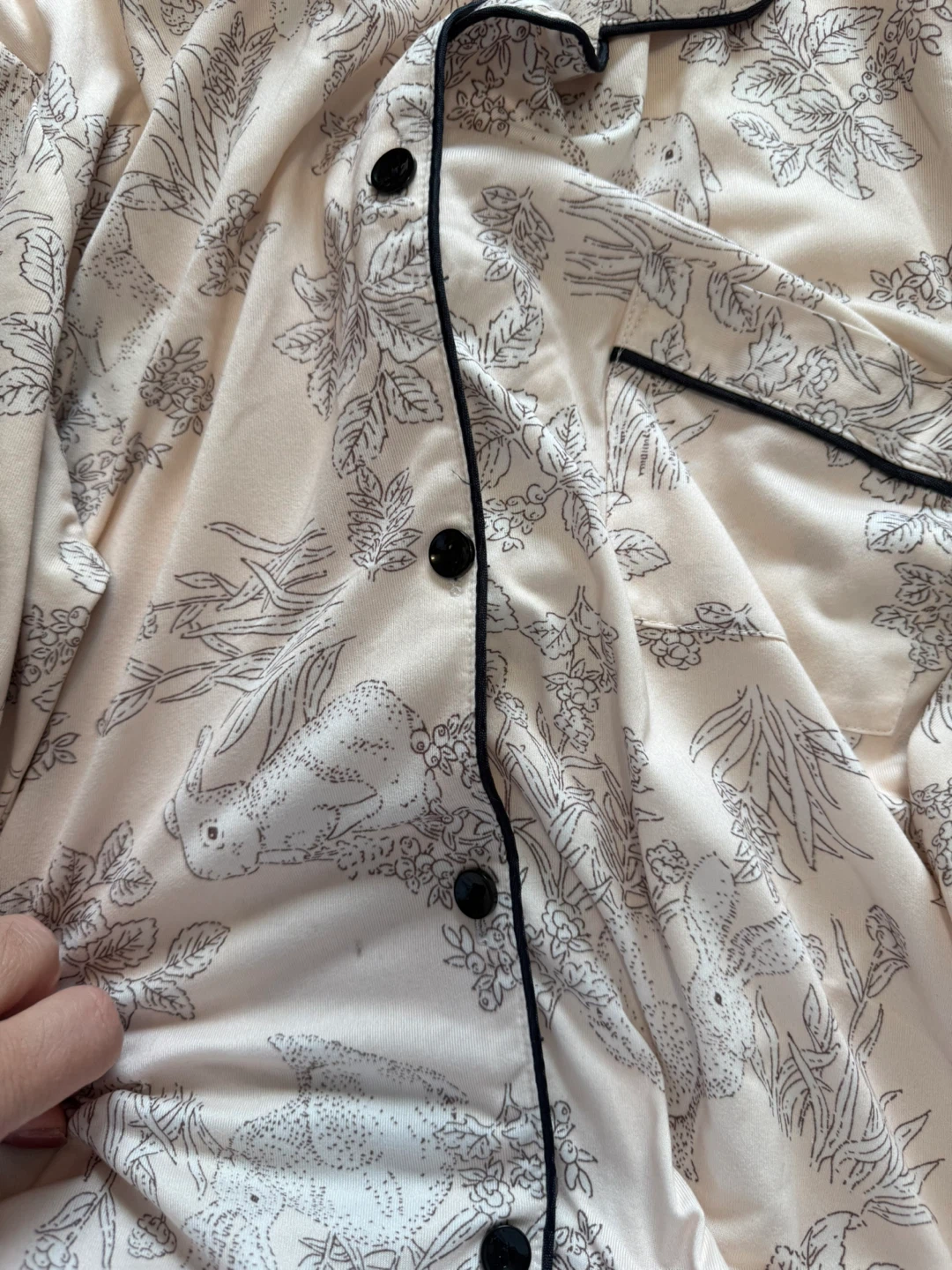 Cream Rabbit Print Pyjama - photo 5