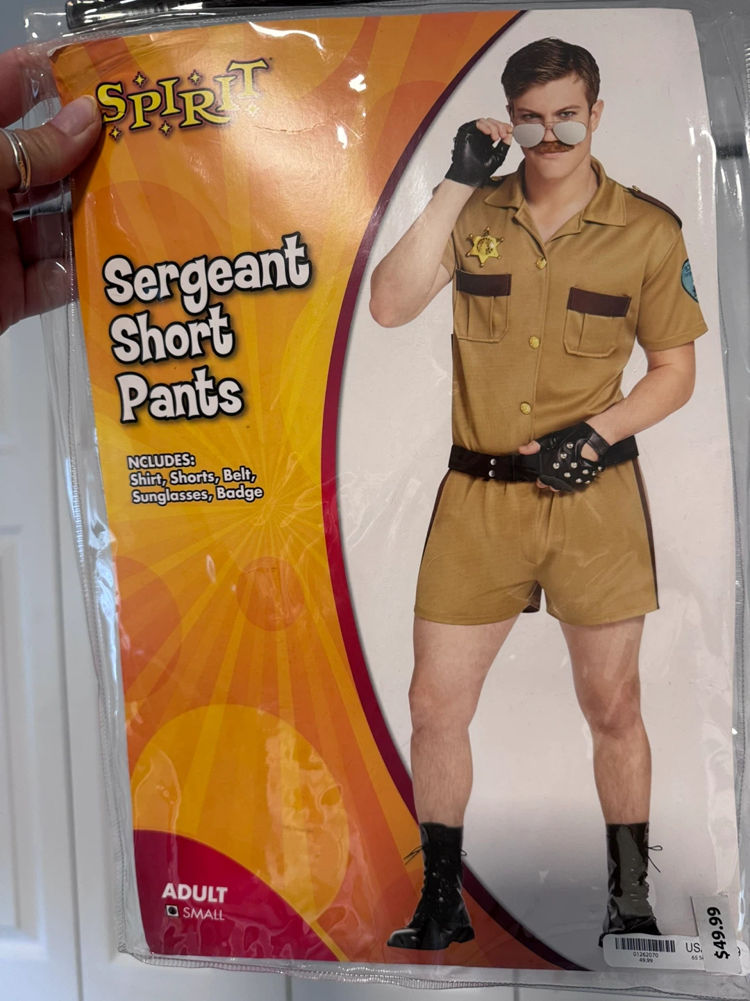 Spirit Halloween Sergeant Short Pants Costume Adult Small