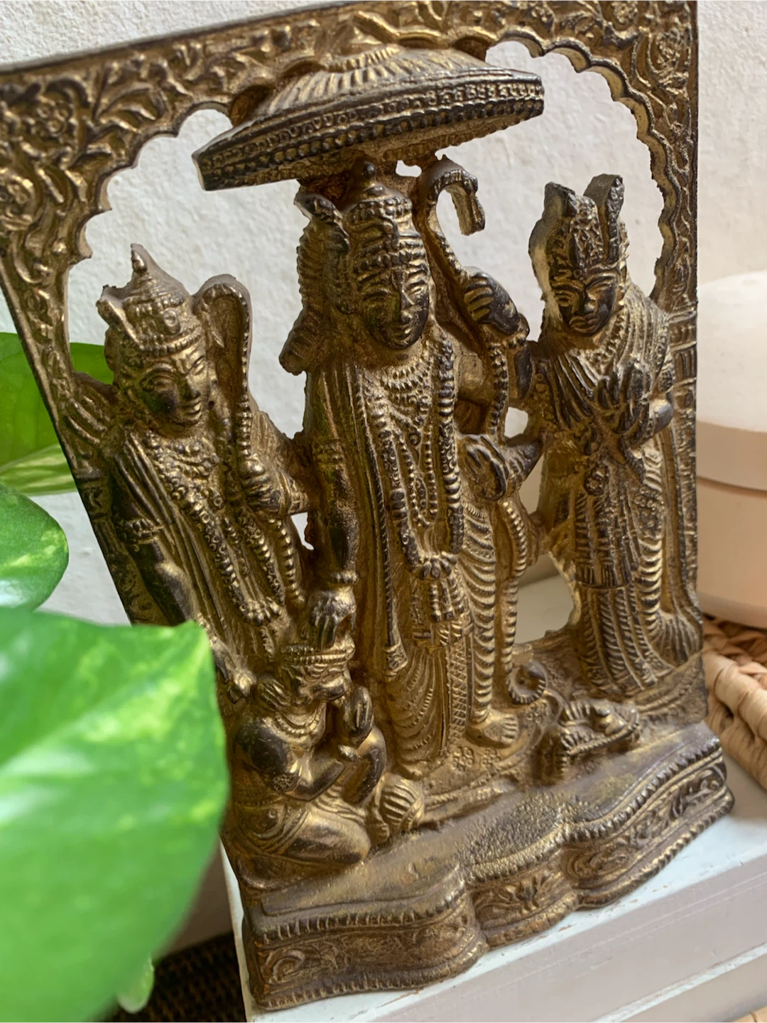 Vintage Brass Rama Darbar Figurine