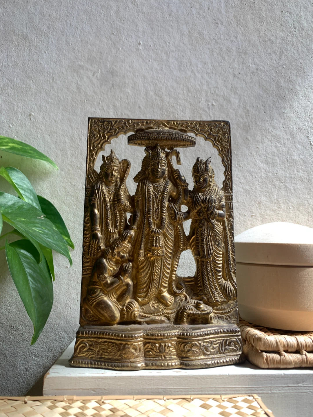 Vintage Brass Rama Darbar Figurine - photo 4