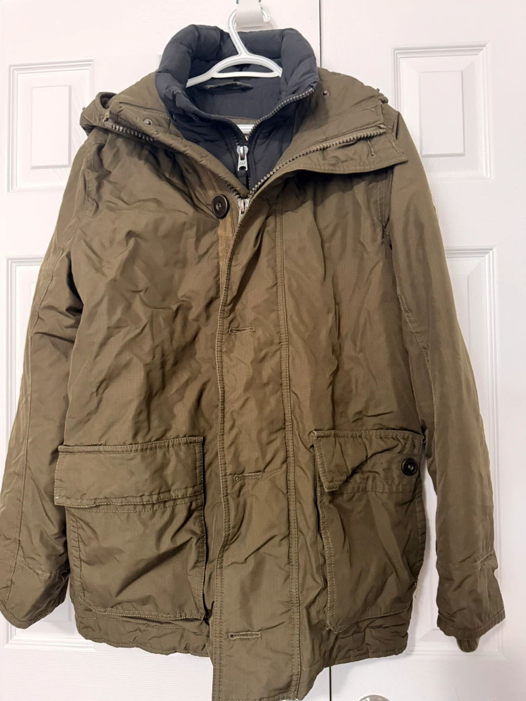 Abercrombie & Fitch Olive Green Winter Jacket