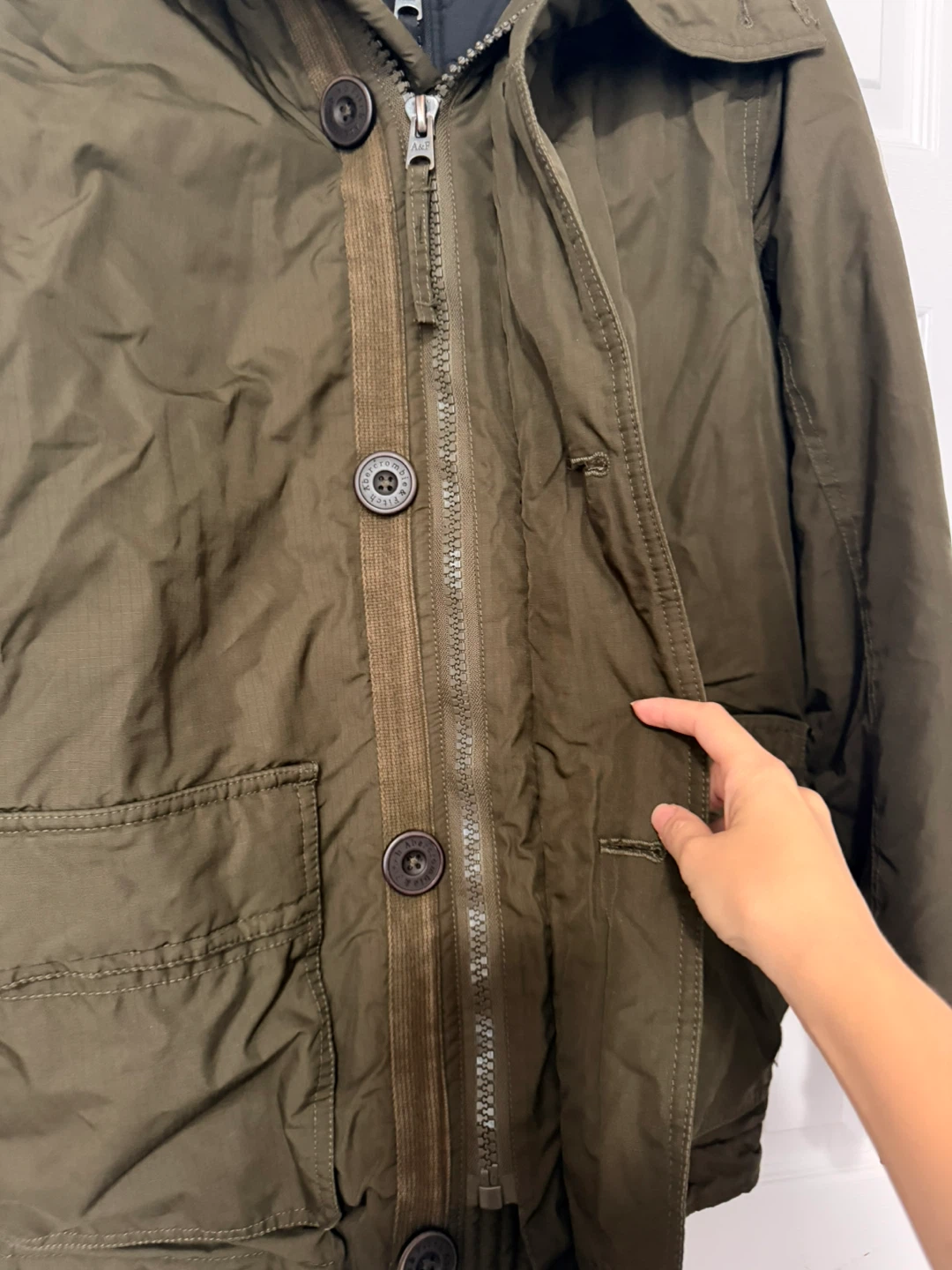 Abercrombie & Fitch Olive Green Winter Jacket - photo 2