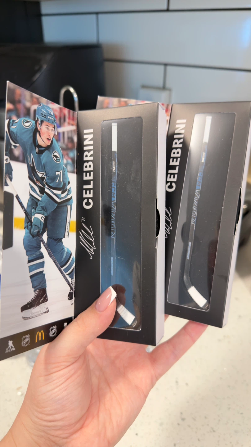 2 Celebrini NHL McDonald's Mini Sticks