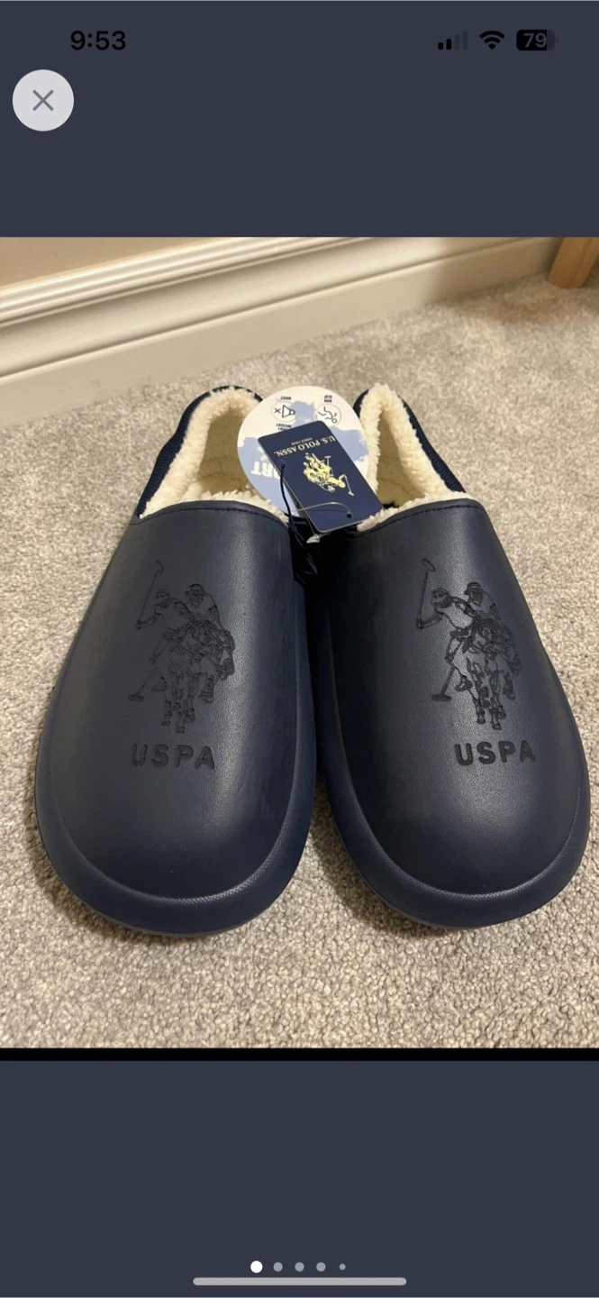 U.S. Polo Assn. Navy Slippers