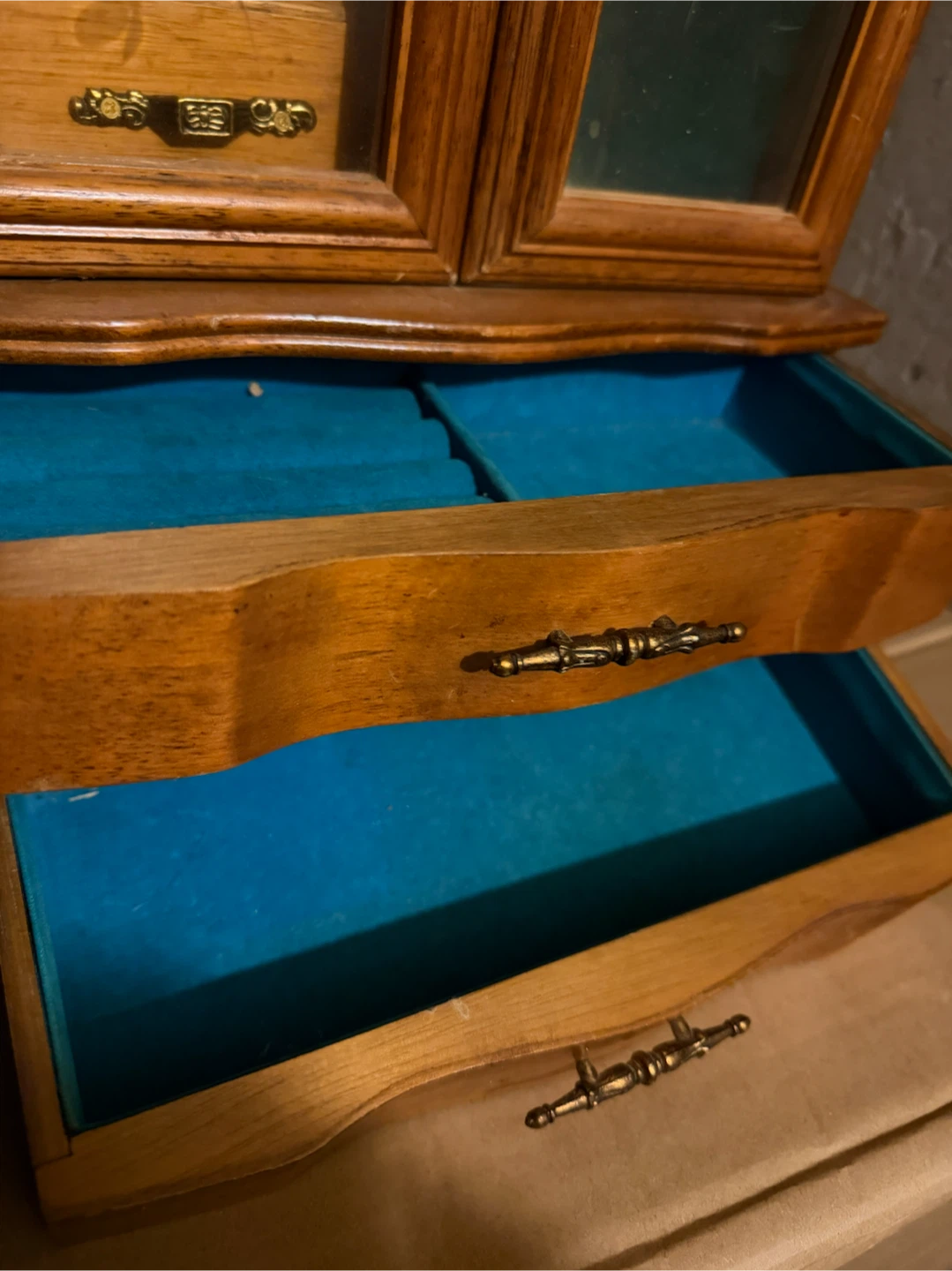 Wooden Jewelry Armoire with Mirror - photo 3