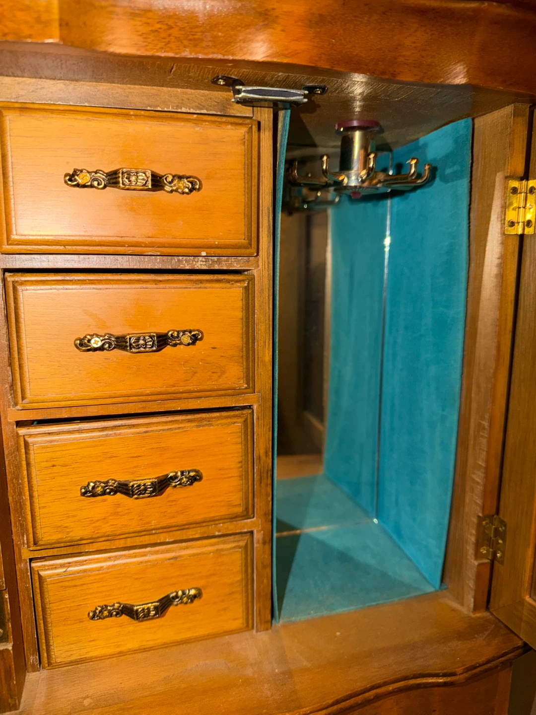 Wooden Jewelry Armoire with Mirror - photo 5