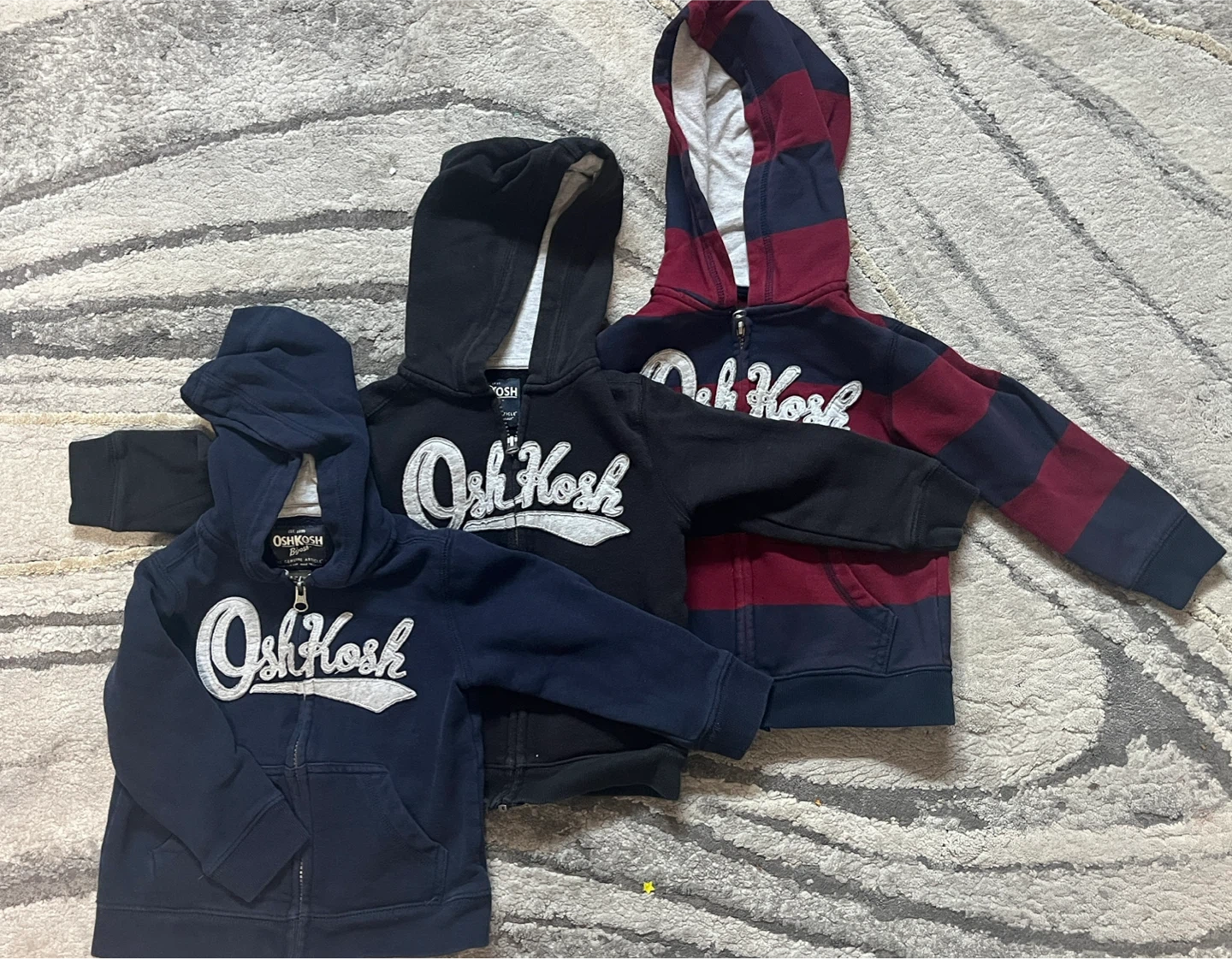 3 OshKosh B'gosh Zip-Up Hoodies - Size 3T