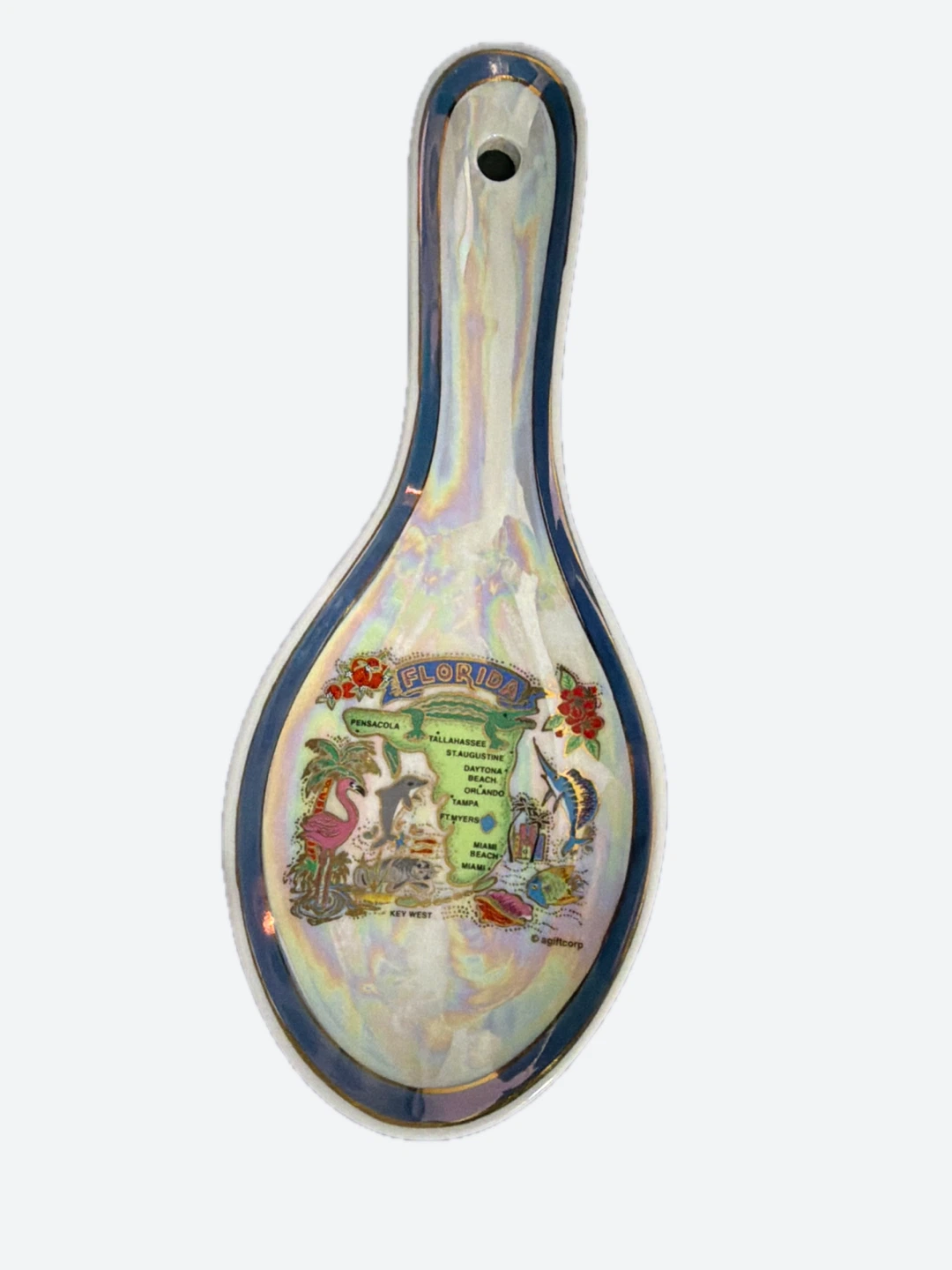 Florida Ceramic Spoon Rest
