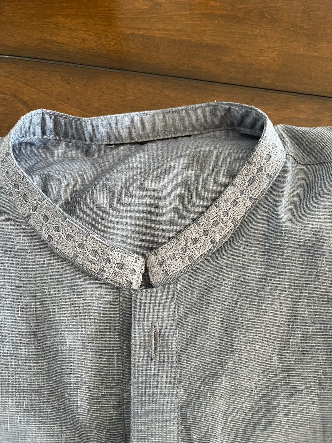 Mens Grey Long Sleeve Kurta