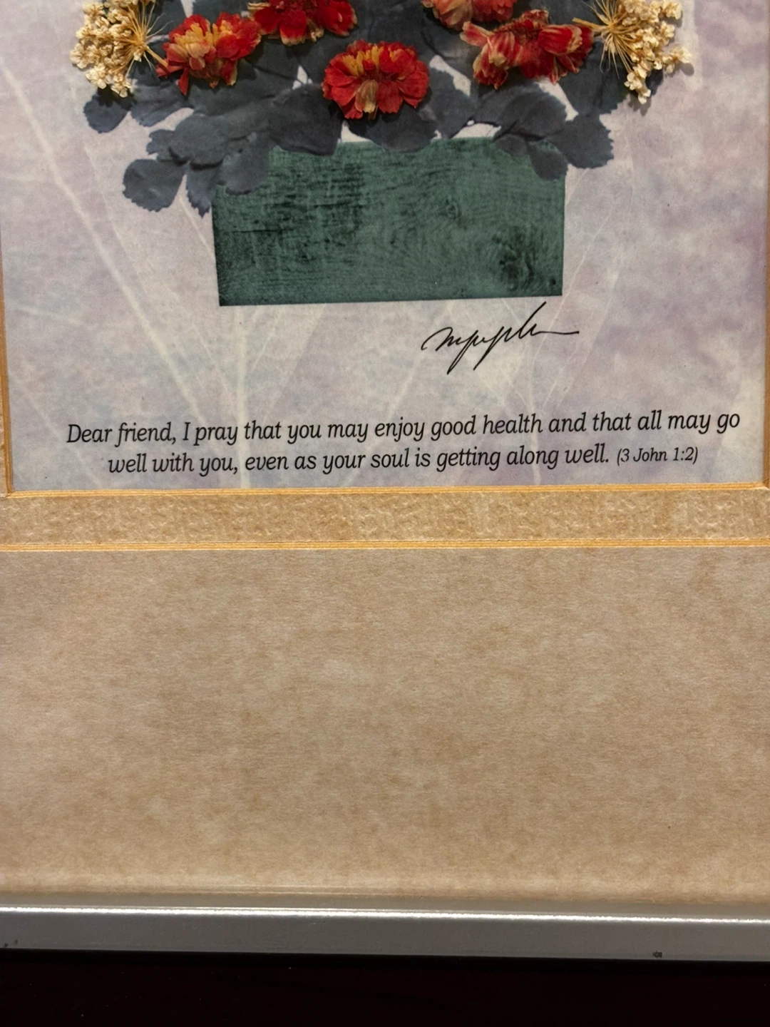 3 John 1:2 Framed Pressed Flower Art - photo 4