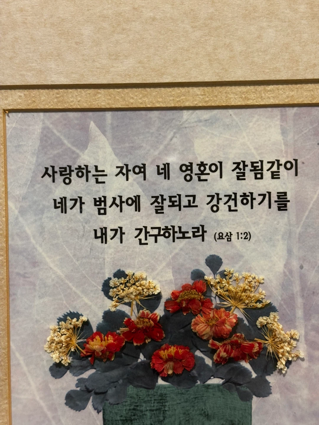 3 John 1:2 Framed Pressed Flower Art - photo 5