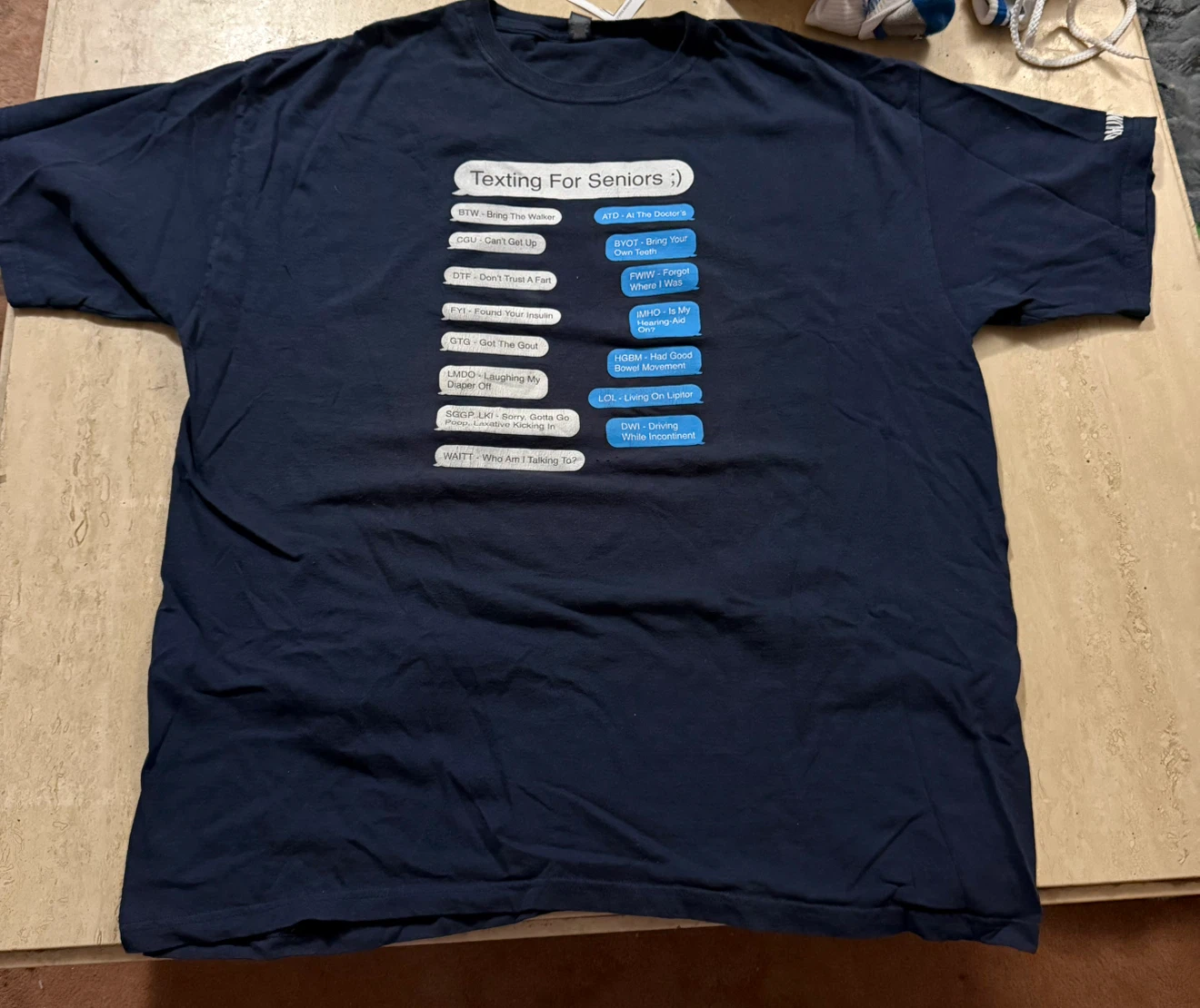 Texting For Seniors Graphic T-Shirt