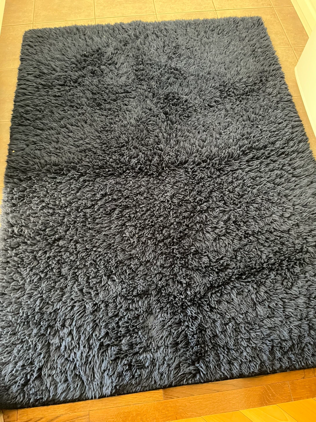 Dark blue Shaggy Area Rug