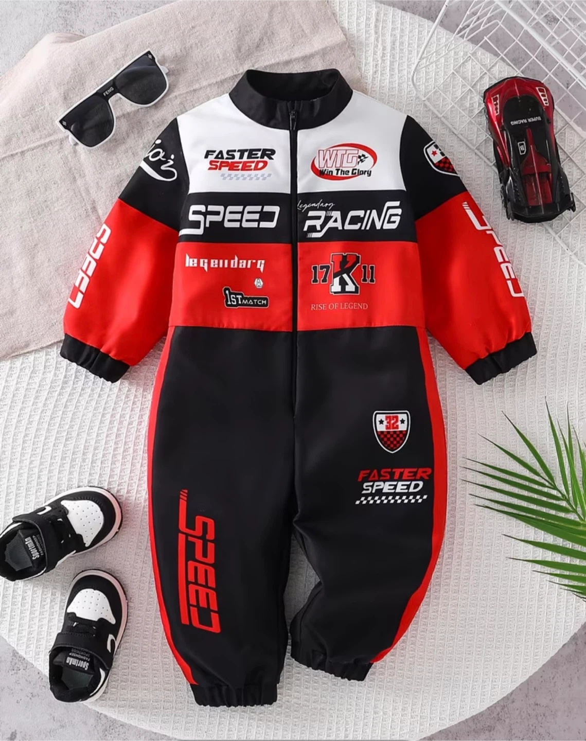 Baby Racing Jumpsuit Halloween Costume - photo 3